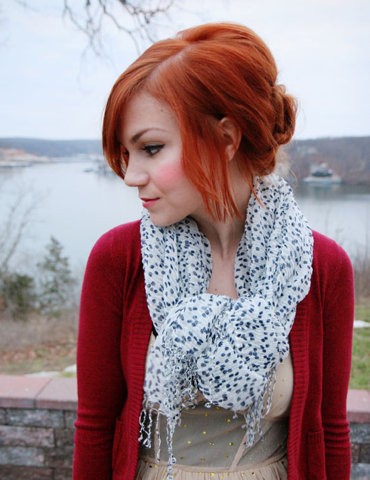 Final bold red hair look