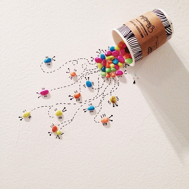 Whimsical food illustration by Ann Jaafar