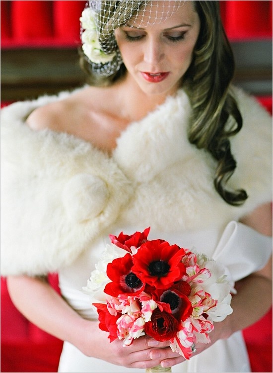 Winter bouquet with berries