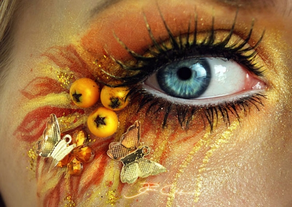 Svenja-Schmitt-makeup-art13 Detailed eye art with layered pigments and embellishments