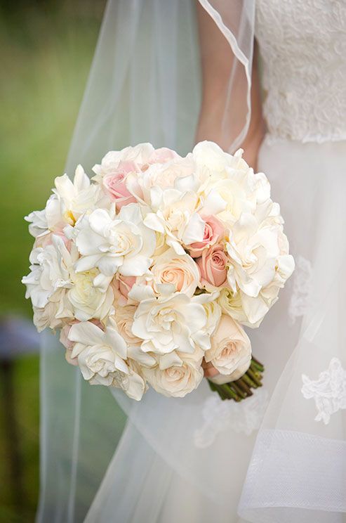 Bridal pink flowers with mixed textures