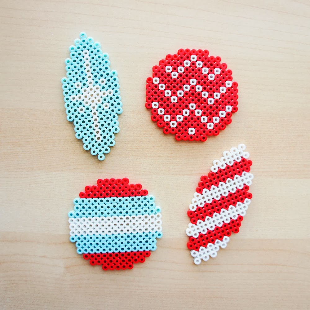 DIY fuse bead Christmas ornaments