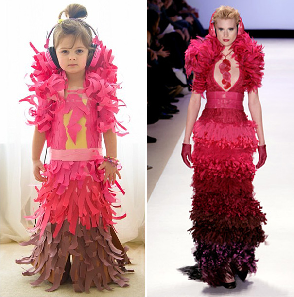 Paper dress runway style photo