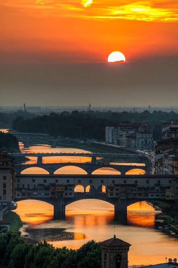 Full sunrise scene with rich warm tones