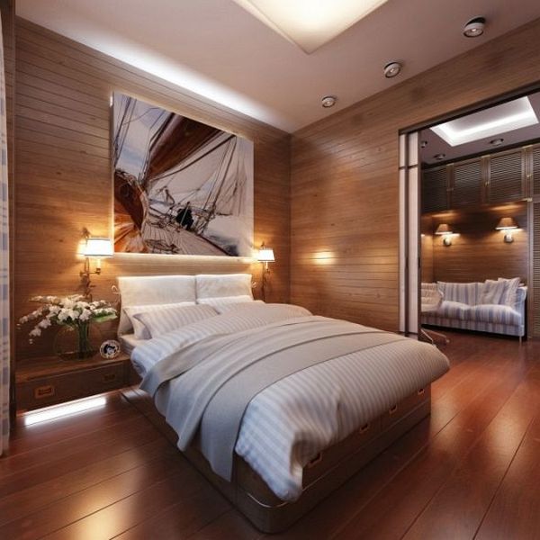 Modern unique bedroom interior
