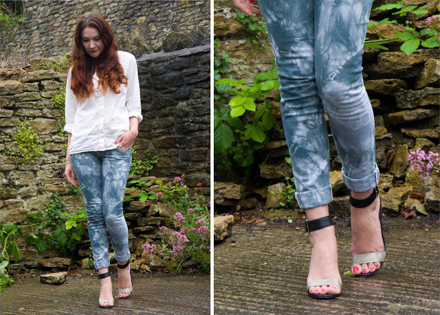 Decorated jean pockets and seams