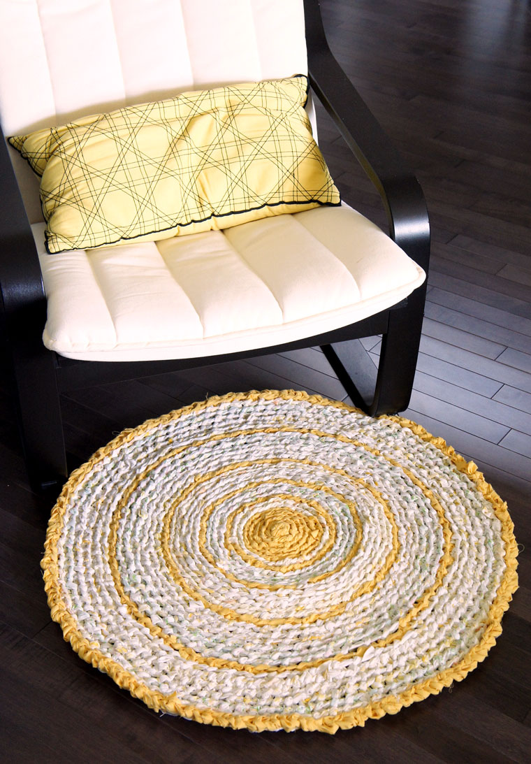 Handmade woven or braided rug project