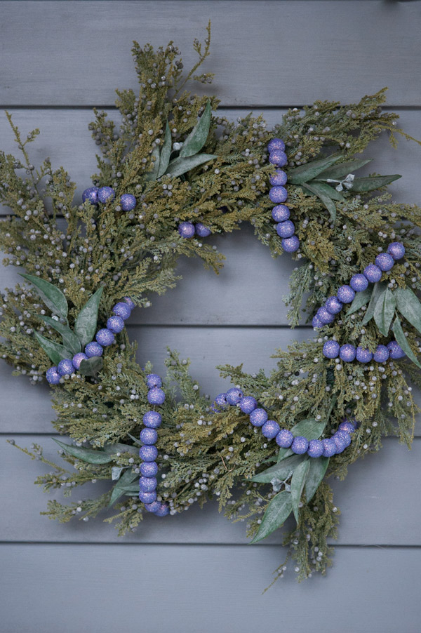 Sugarplum and soft pastel wreath detail