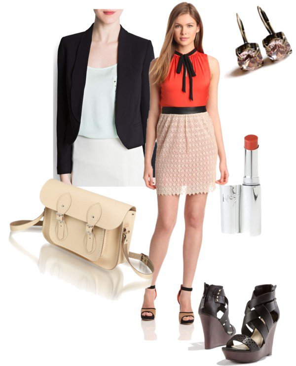 Light tailored summer office look