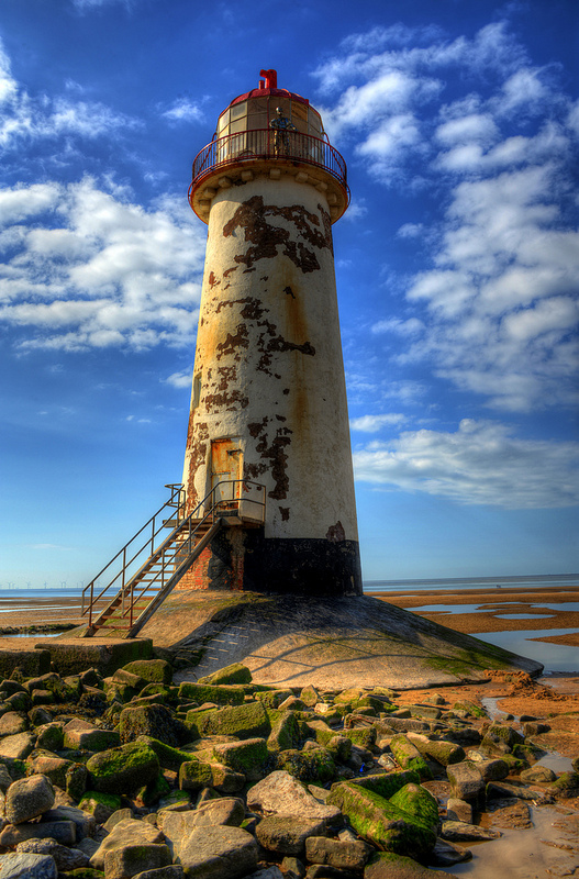 TALACRE LIGHTHOUSE, TALACRE, POINT OF AYR, NORTH WALES, UNITED KINGDOM