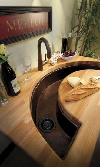Well-proportioned sink and faucet