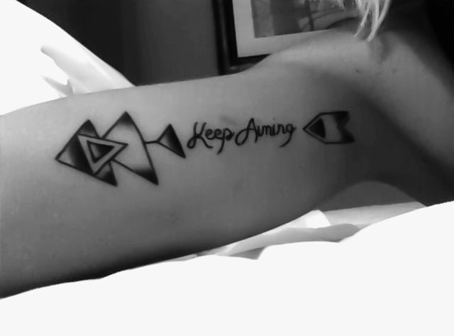 Forearm arrow tattoo idea