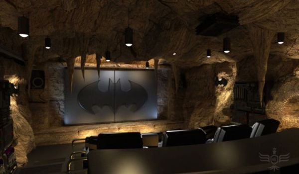 Cinematic home theater with rich finishes