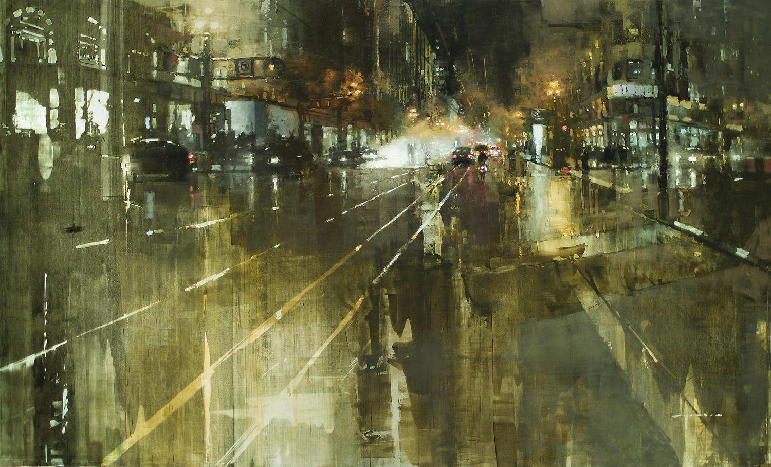 Jeremy Mann San Francisco inspired figurative cityscape