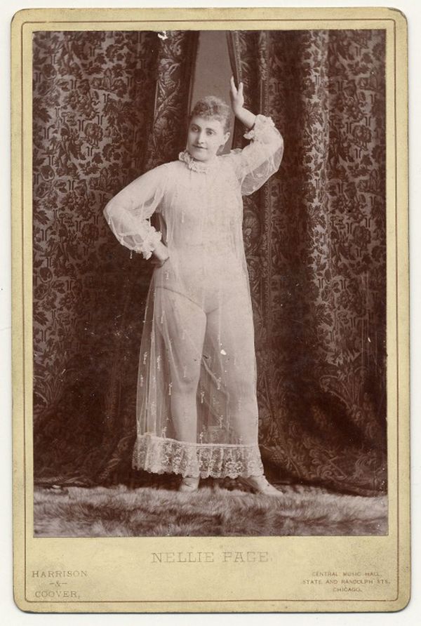 Historical photograph of a costumed performer