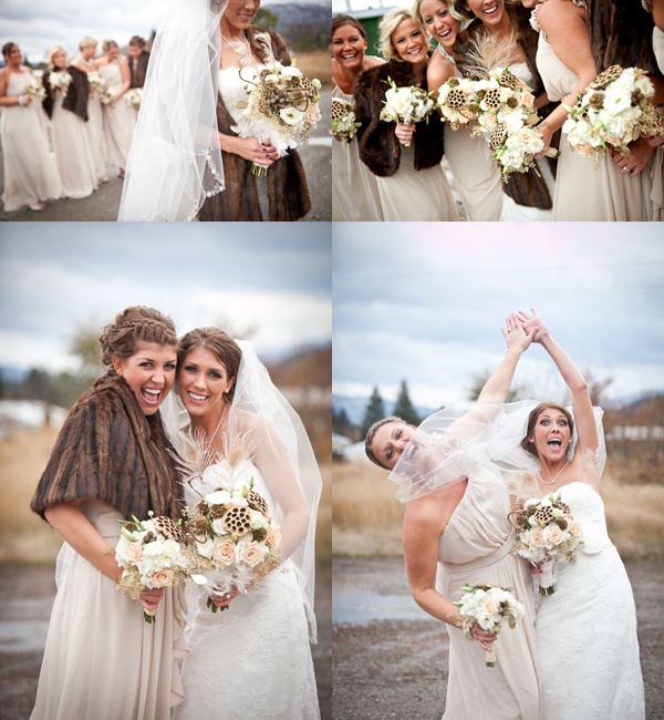 Winter bouquet with mixed blooms