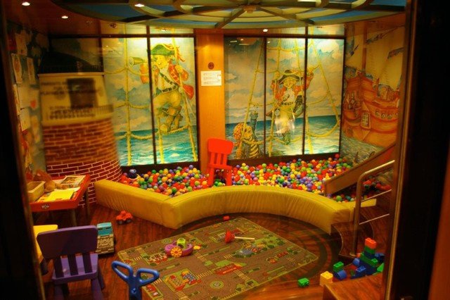 Kids play space with storage