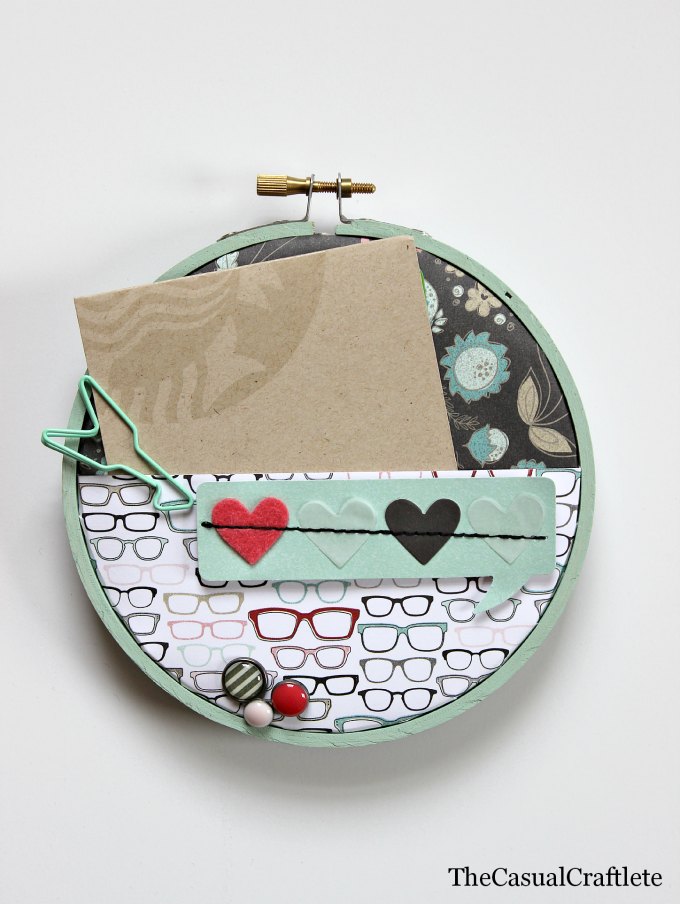 Paper embroidery hoop gift