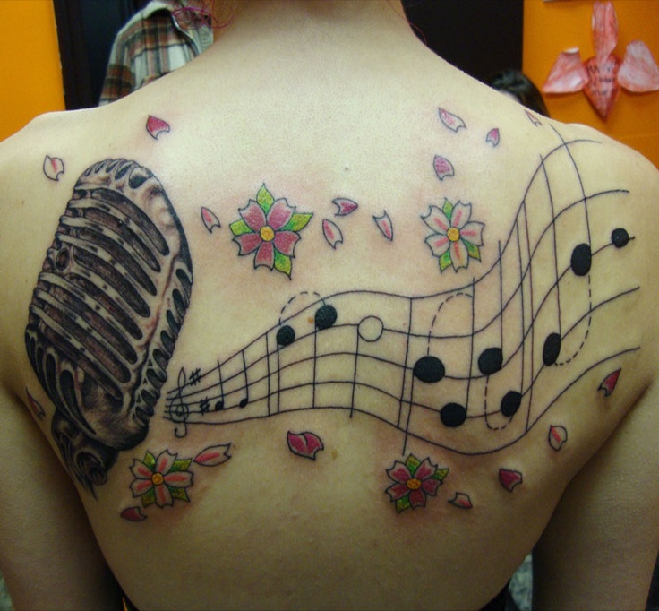 Treble clef tattoo idea