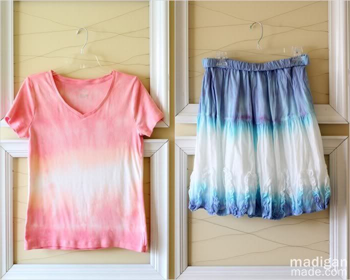 Colorful tie-dye clothing projects
