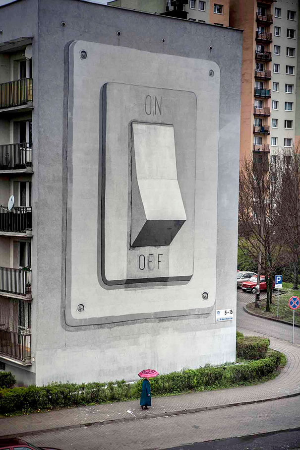 Street art mural in Katowice, Poland
