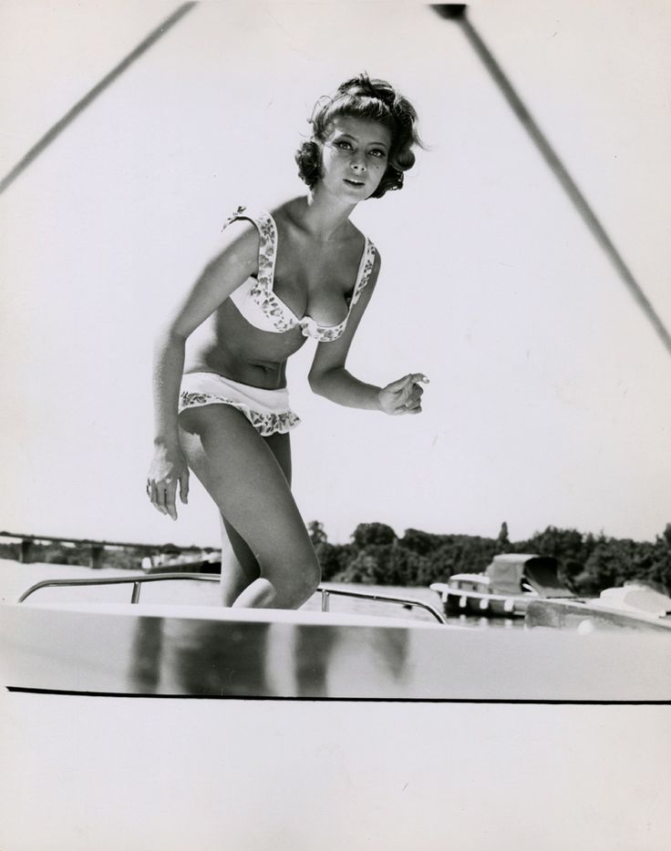 Retro beach portrait with period styling