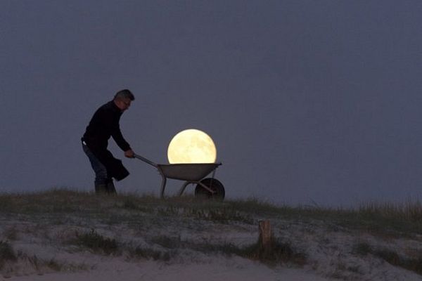 Whimsical moon photograph Laurent Laveder