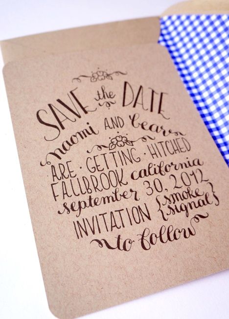 Artistic save-the-date print