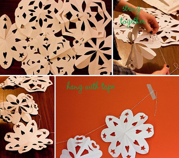 snowflake paper garland