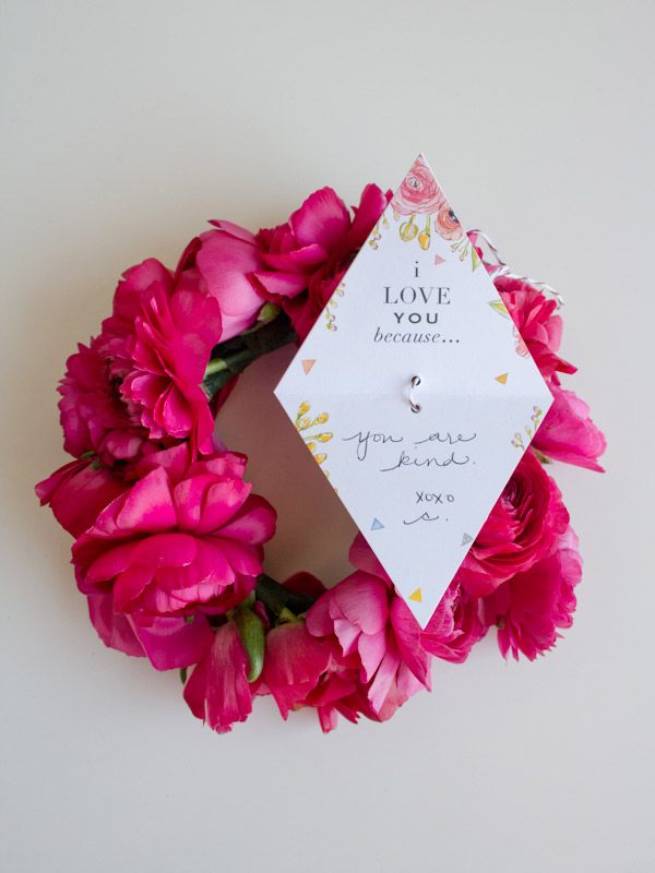 Floral Bangle Bracelet and Gift Tag
