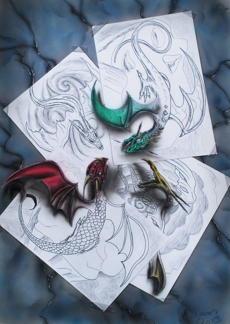 Detailed optical illusion artwork