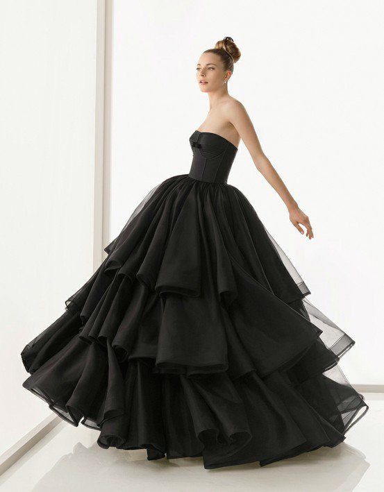 Black dress with clean lines