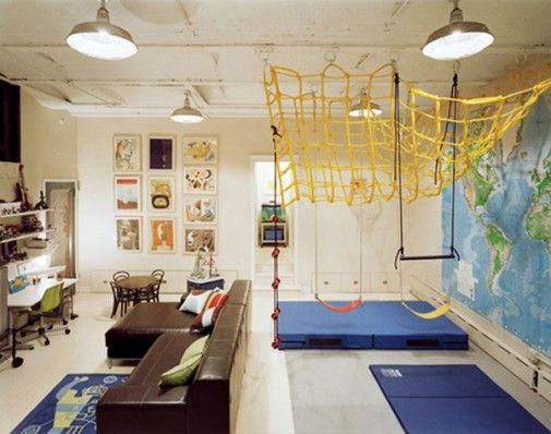 Kids basement hangout space