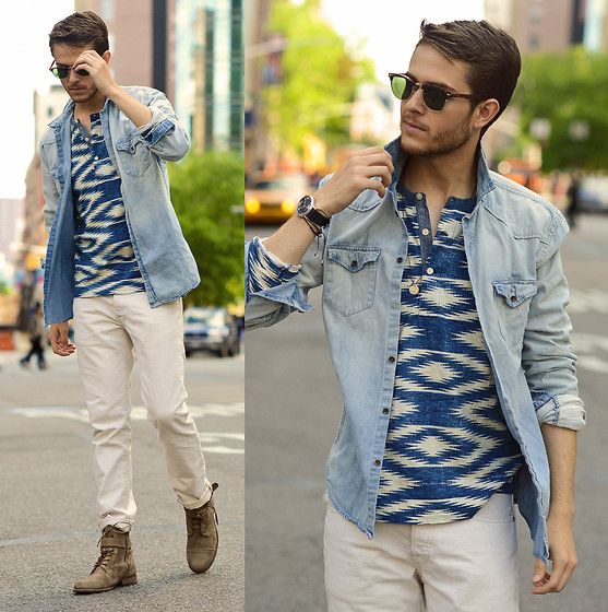 Casual summer trousers street look