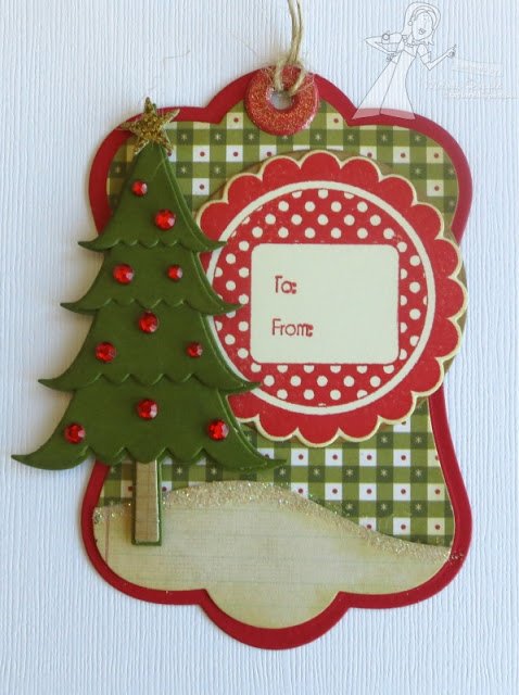 Elegant Christmas gift tag