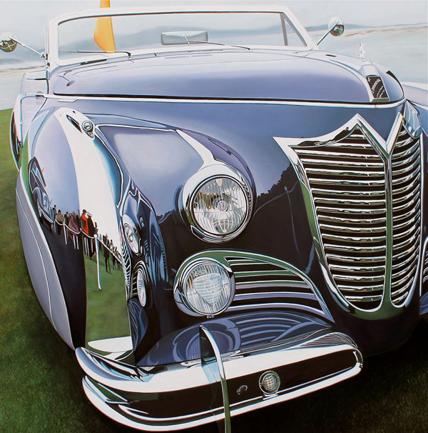 Cheryl Kelley oil painting of a classic car