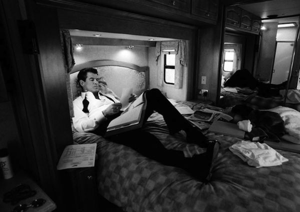 bond-on-set11 Bond set candid photograph