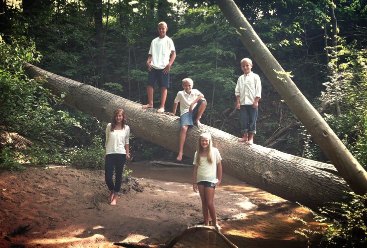 Coordinated family portrait outfits