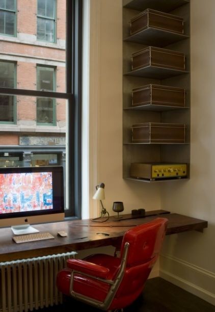 Compact desk organization idea
