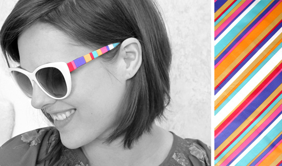 Striped painted sunglasses