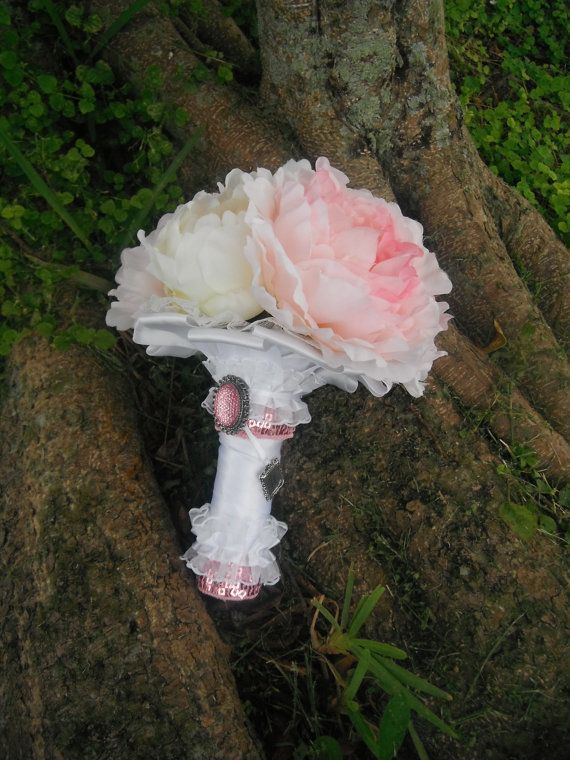 Full pink bridal bouquet with layered blooms