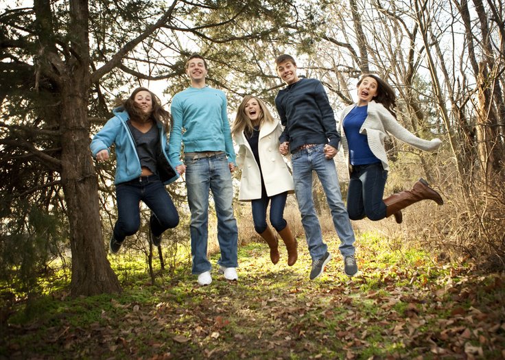 Large family gathering portrait