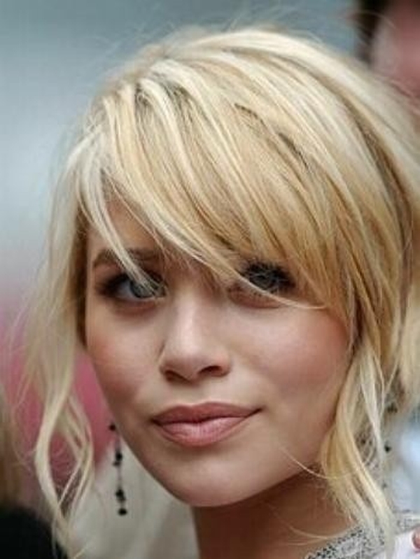 Romantic bangs with long hair