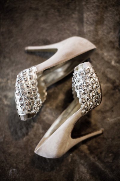 Tall sparkling wedding heels