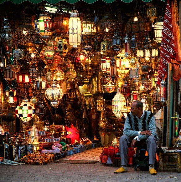Layered bohemian textiles and objects