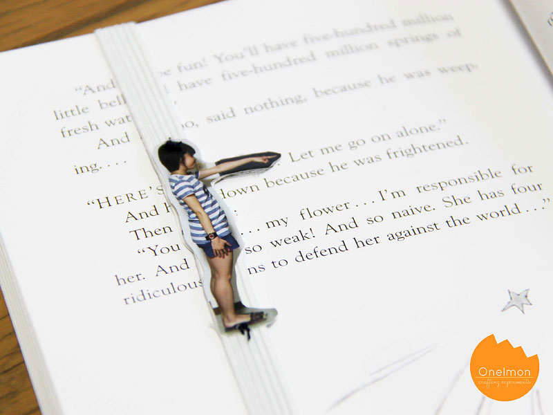 Handmade human silhouette bookmark