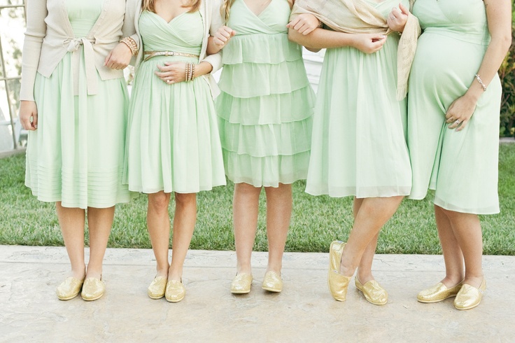 Bridesmaids in golden-hour light