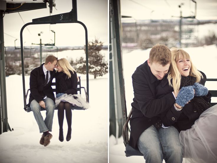 Holiday couple session in soft winter light