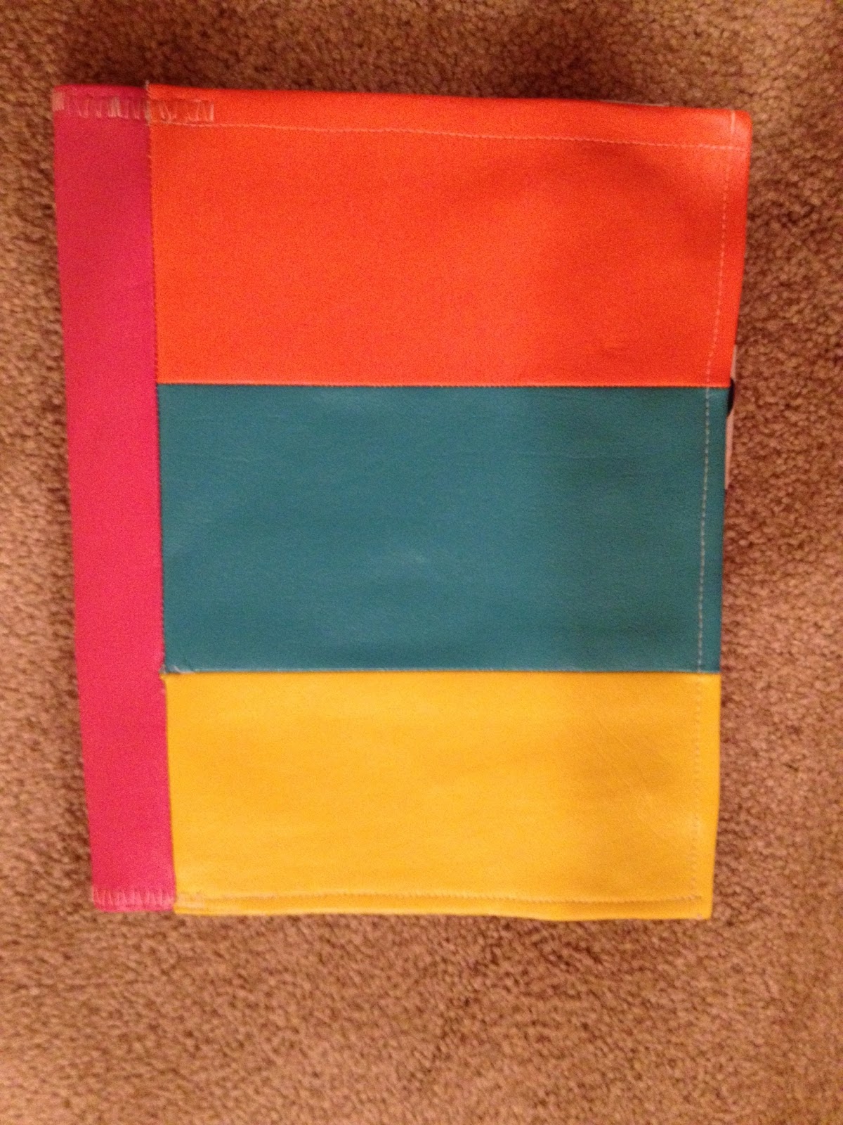 DIY folio tablet case open on a table