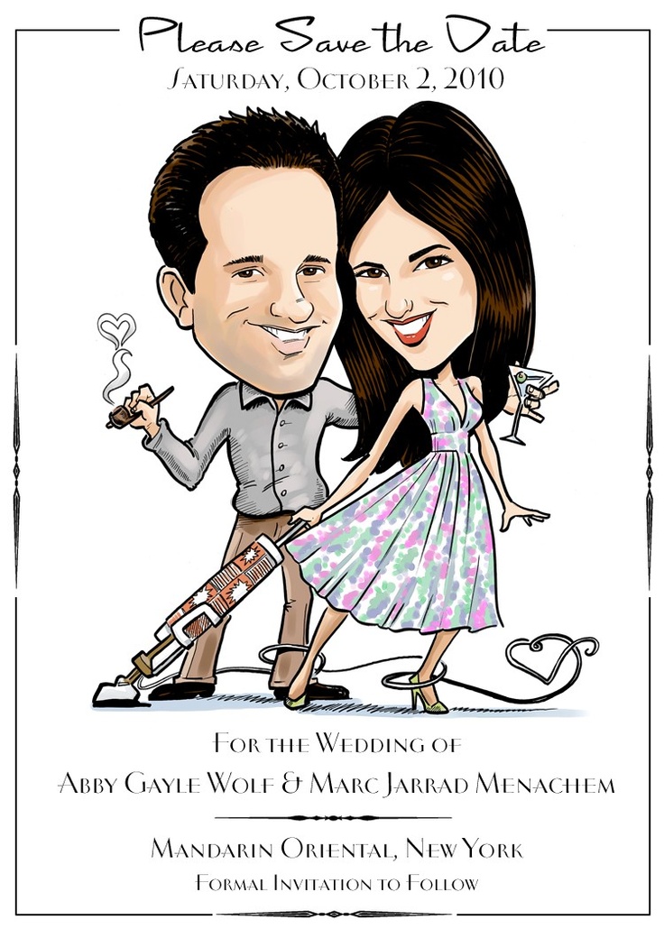 Portrait-style save-the-date design